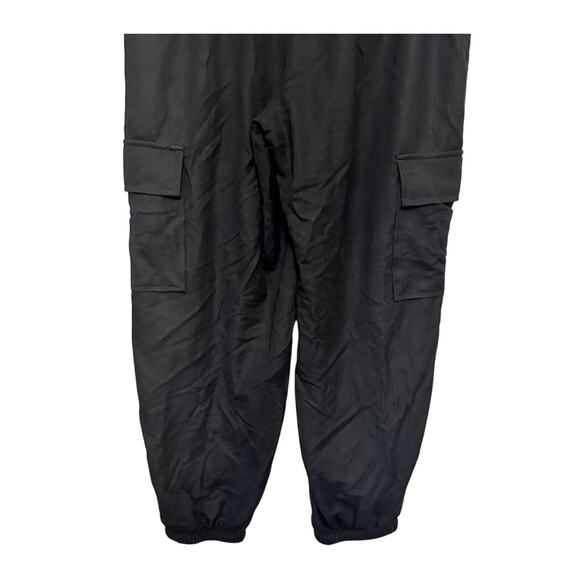 Bobeau Cargo Pants Cropped Pull-On Side Pockets Buttoned Black Women's S NWOT - Picture 7 of 9
